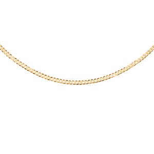 Lantisor argint placat cu aur galben model cubanez plat 2 mm x 45 cm DiAmanti PancerkaP050-Gold-45cm-SL (Argint 925‰ 2,7 g.)